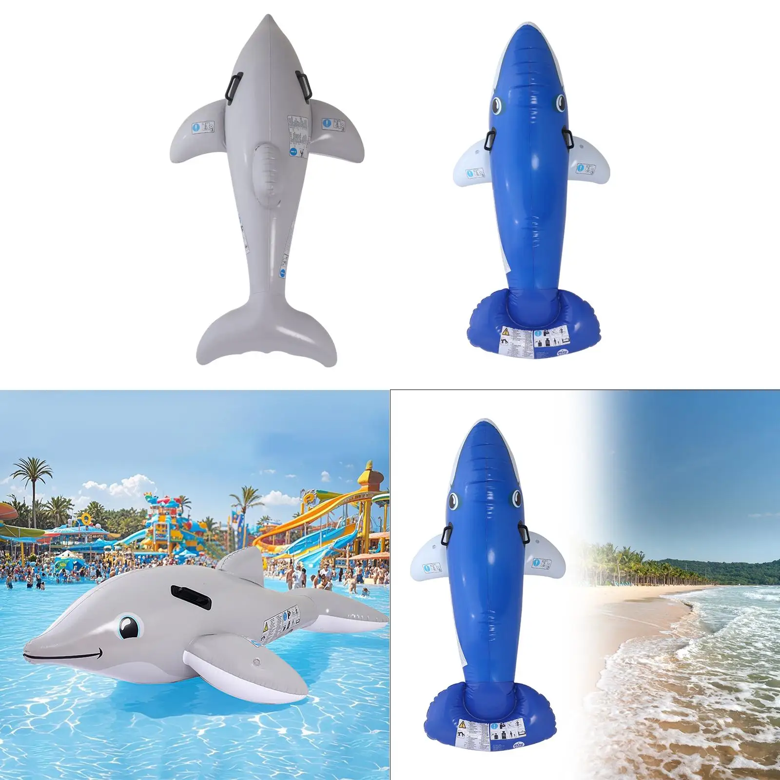 

Pool Toy for Pool Dolphin Inflate for Beach Baby Shower Aquatic Themed Party