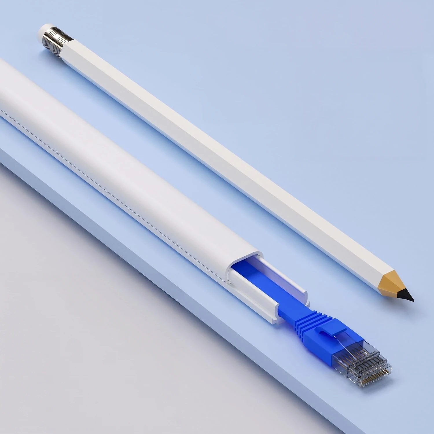 2/4PCS PVC Trunking Cord Cover Ideal for Door Frame Corners, Low-Profile Design Blends Self-Adhesive, Paintable
