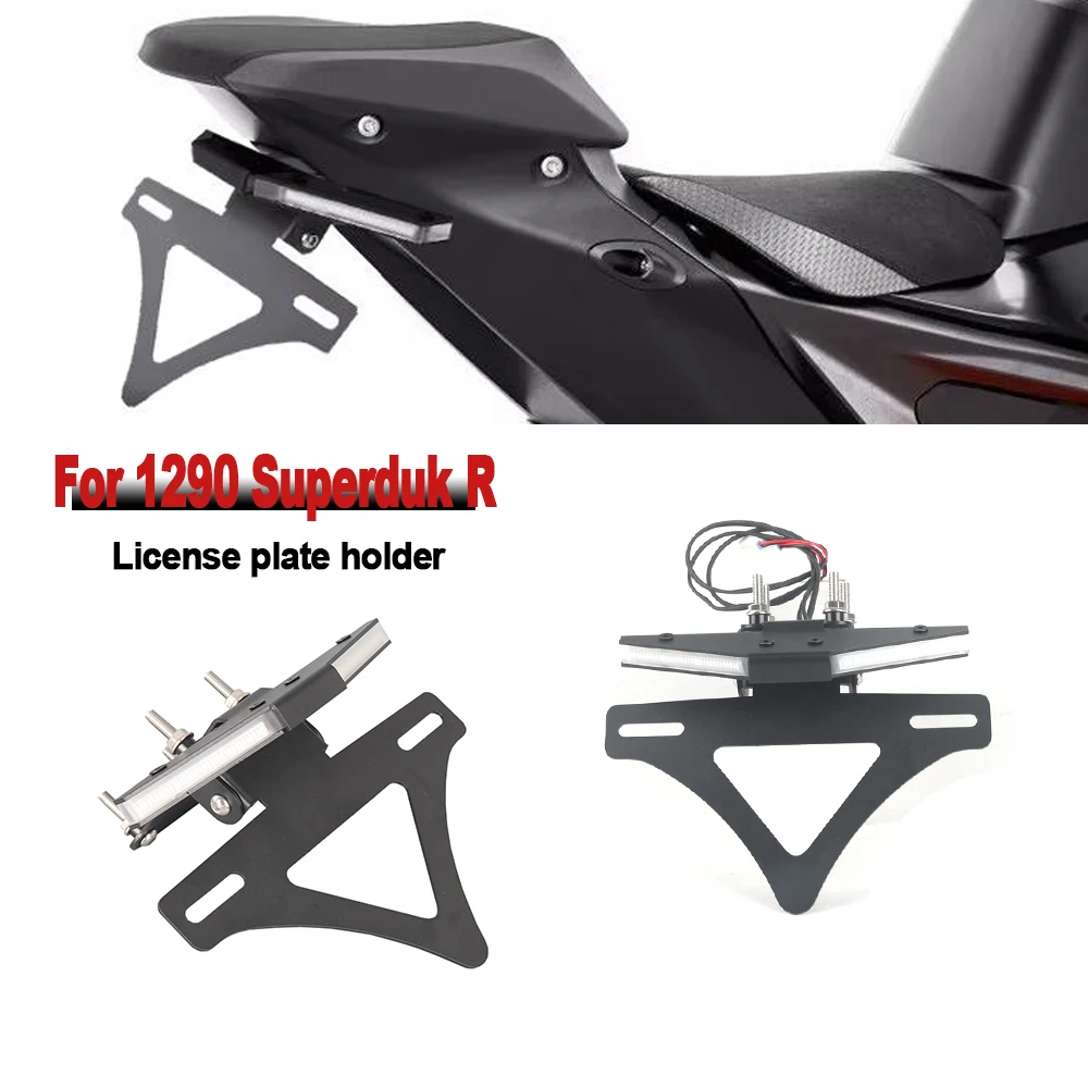 For 1290 Superduk R 2020-2025 Motorcycle LED Tail Tidy Fender Eliminator Integrated Frame License Plate Holder Turn Signal Light