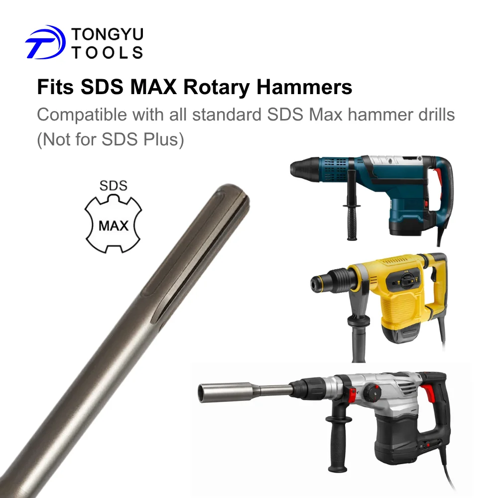 SDS Max Erdungsstab-Einsteckbit für 25mm, 3/4, 5/8, 1/2 Zoll Erdungsstangen, Erdungsstangen-Installationswerkzeug für Bohrhammer – Detail 6