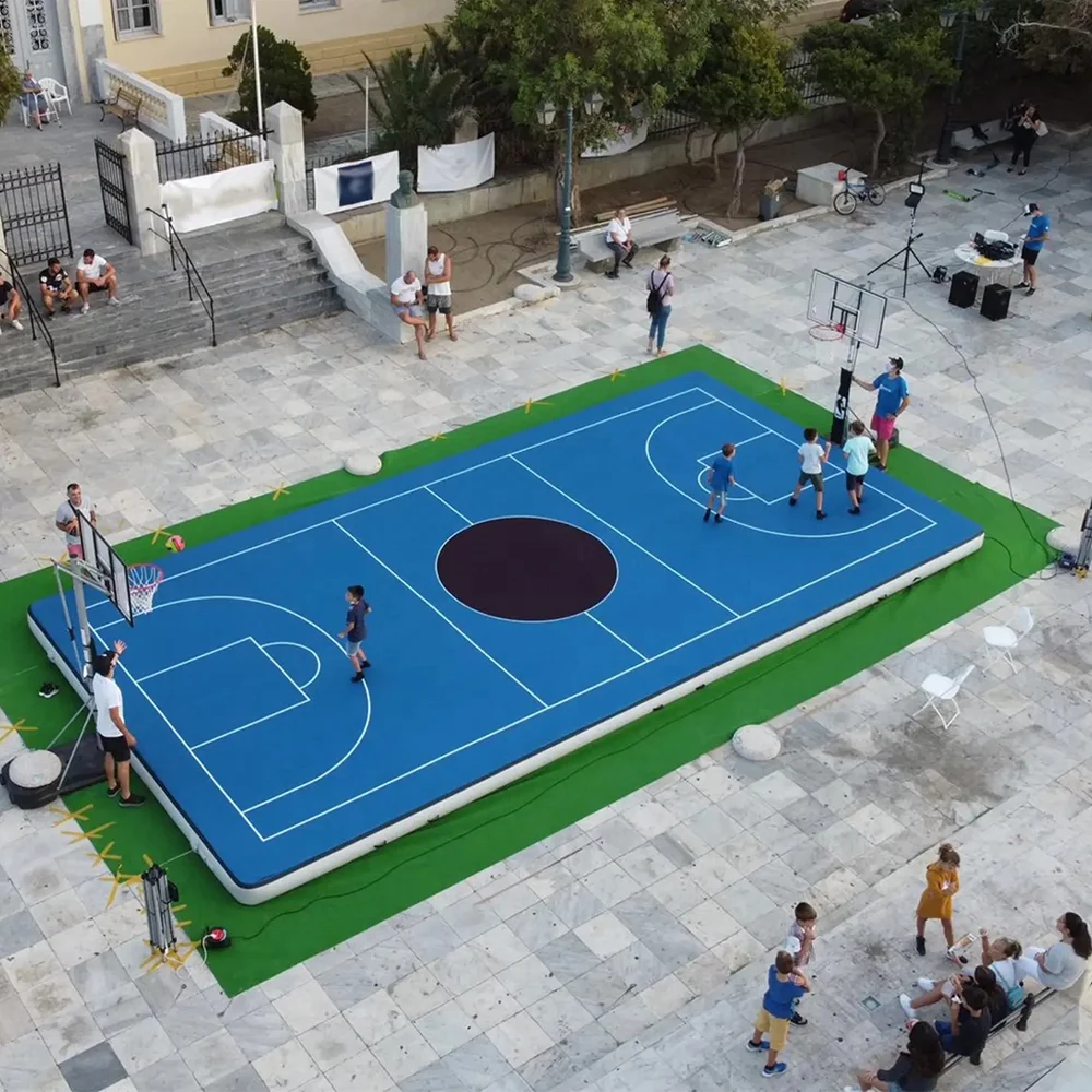 

Factory Directly High Quality Drop Stitch Fabric Inflatable Basketball Court Sports Flooring
