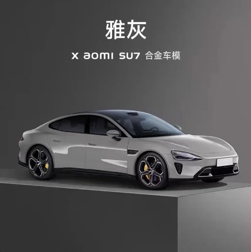 Diecast 1/24 Model Car Play Vehicles Su7 Model Car Toys for Boys Gift Xiaomi Su7 Simulation Model Decoration