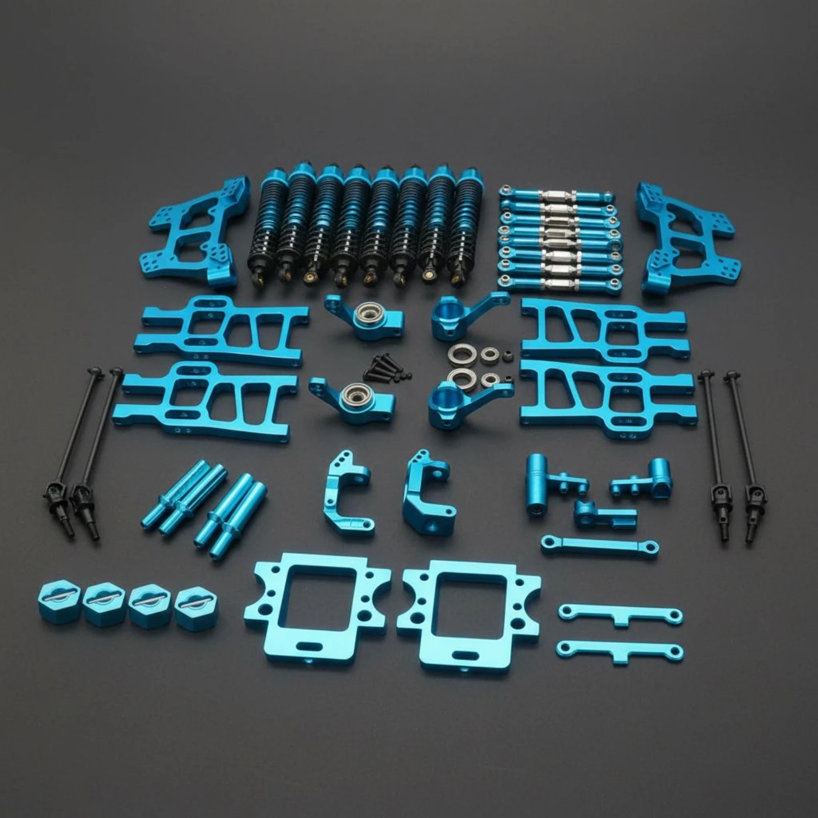 RC Monster Truck Upgrade Kit Lightweight Chassis Damping System Hardware Kit Chassis Connection Mount Corrosion Resistant - view 6