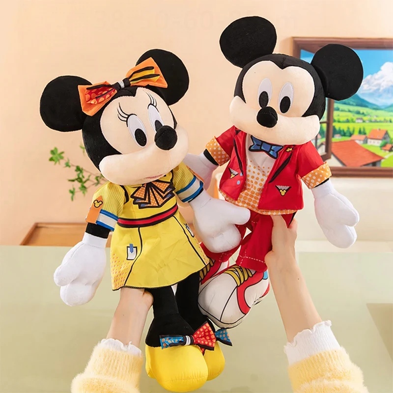 

New Disney 70CM Kawaii Plushies Mickey Minnie Doll Mickey Mouse Pillow Children's Plush Toy Stuffed Big Doll Gift for Girls Kids
