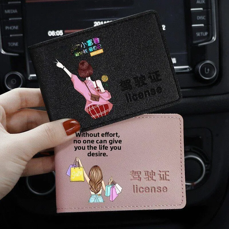 Adorable Personalized Driving License Cover Car Driving License Protection Case Popular Female New Model Card Holder Stainles...