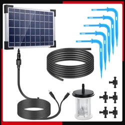 Solar Auto Drip Irrigation System Solar Powered Drip Irrigation Kit Built-in 2200mAh Battery IP65 Waterproof DIY Irrigation Set