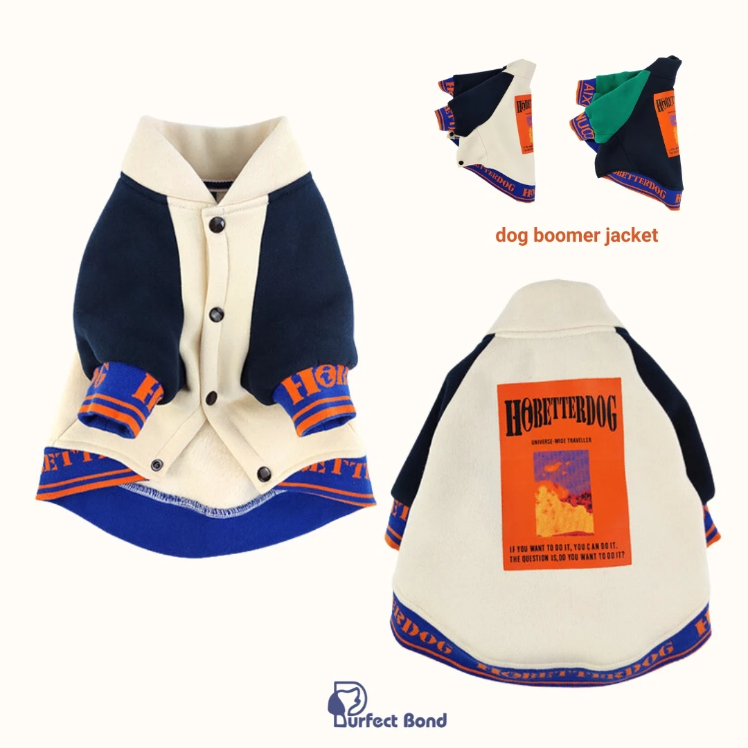 dog boomer jacket, stylish and warm baseball-style jacket. Pet Dog Sweater Jacket  Hoodie Clothes  Puppy Coat Clothing