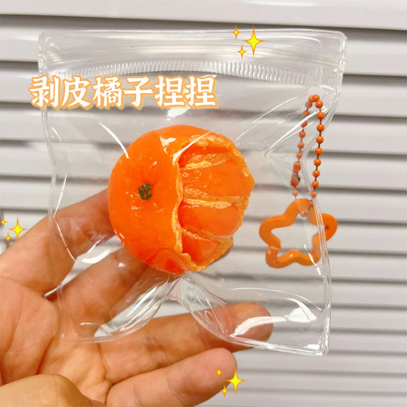 Orange Pinching Super Soft Mud Version Decompression Toy Ball Peeling Orange Pinching Music Slow Rebound