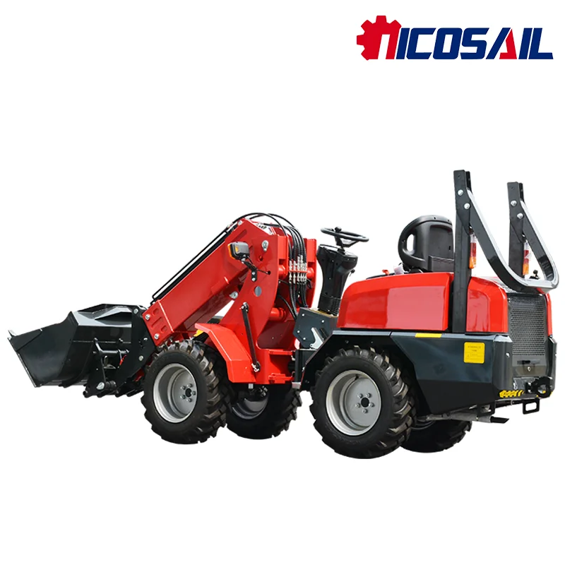 

Customized wheel slip steering loader with accessories mini slip family farm telescopic arm loader