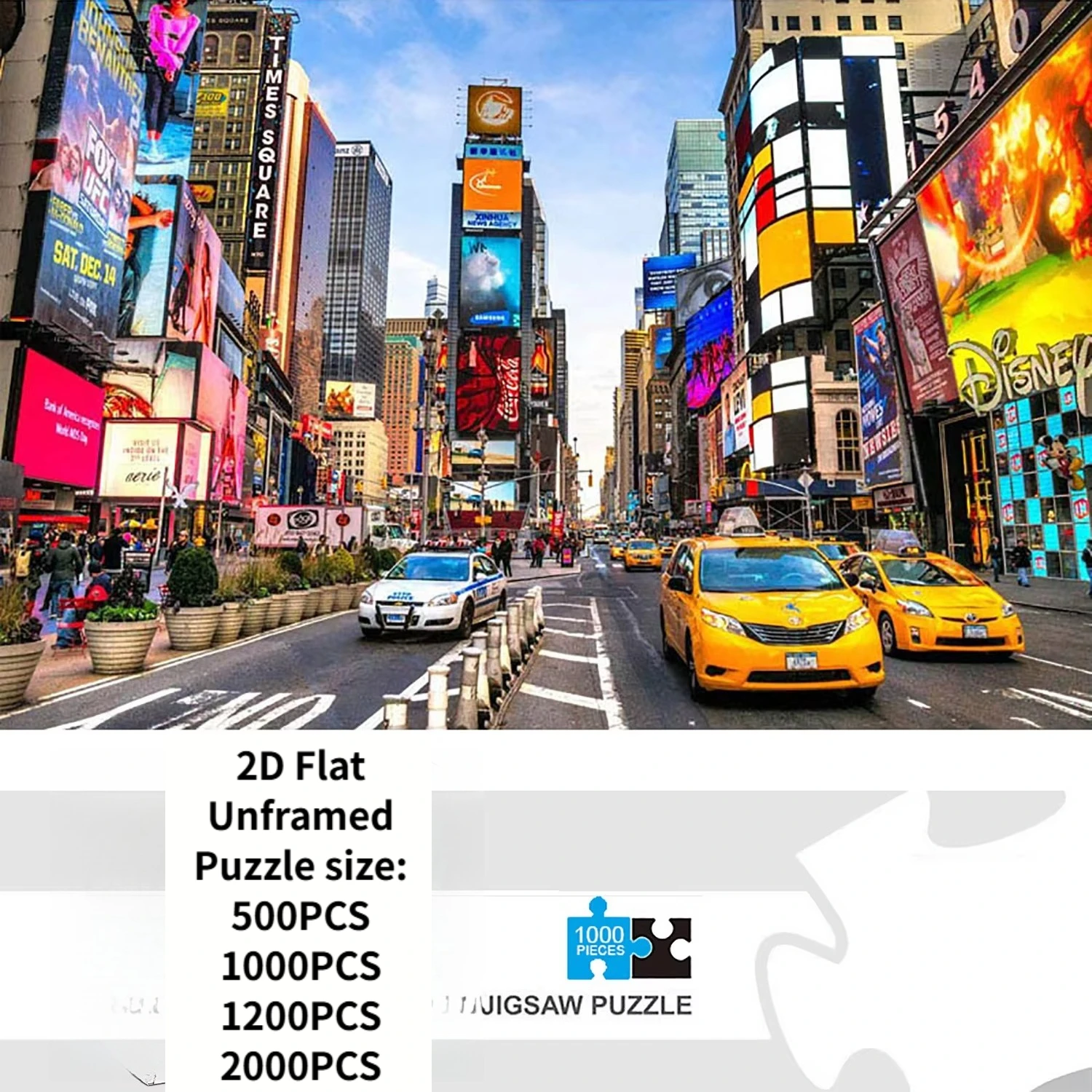 

1000 Pieces Jigsaw Puzzle New York Time Square Home Decor Adults Puzzle Games Family Fun Floor Puzzles Educational Toys for Kids