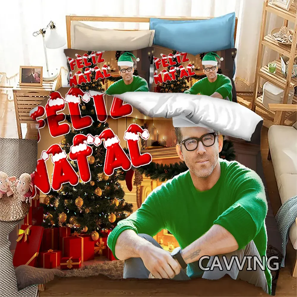 Merry Christmas Ryan Reynolds  3D  Printed  Bedding Set Duvet Covers & Pillow Cases Comforter Quilt Cover (US/EU/AU Sizes)