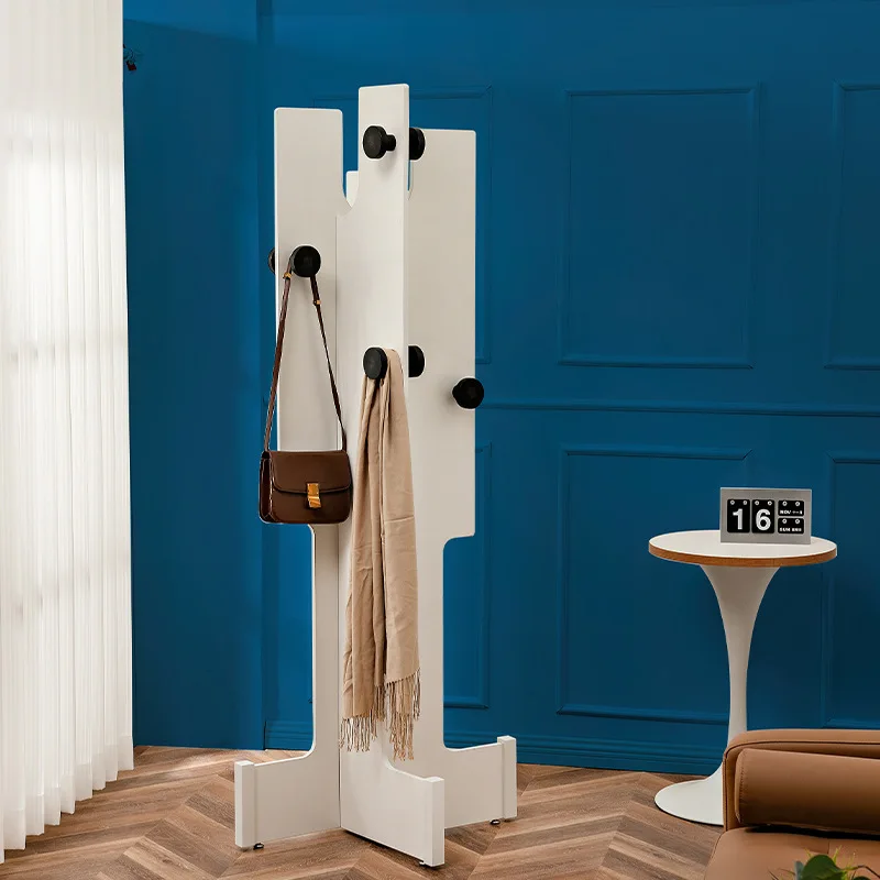 

Medieval coat rack simple household panel floor drying rack wabi sandy wind movable hanger