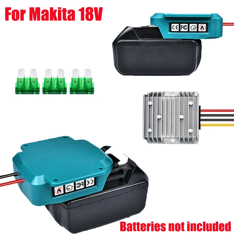

12V 15A 180W Regulated Step-down Converter with Automatic Step-down/step-up Functionality for Makita 18V Lithium Battery for DIY