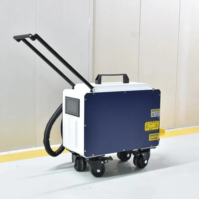 Portable 100w 200w 300W Raycus Max JPT pulsed laser cleaning machine for wood paint rust removal