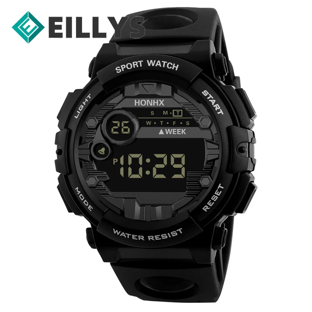 Men\'s Outdoor Sports Watch Waterproof Honhx Luxury Mens Digital Led Watch Date Sport Men Outdoor Electronic Watch