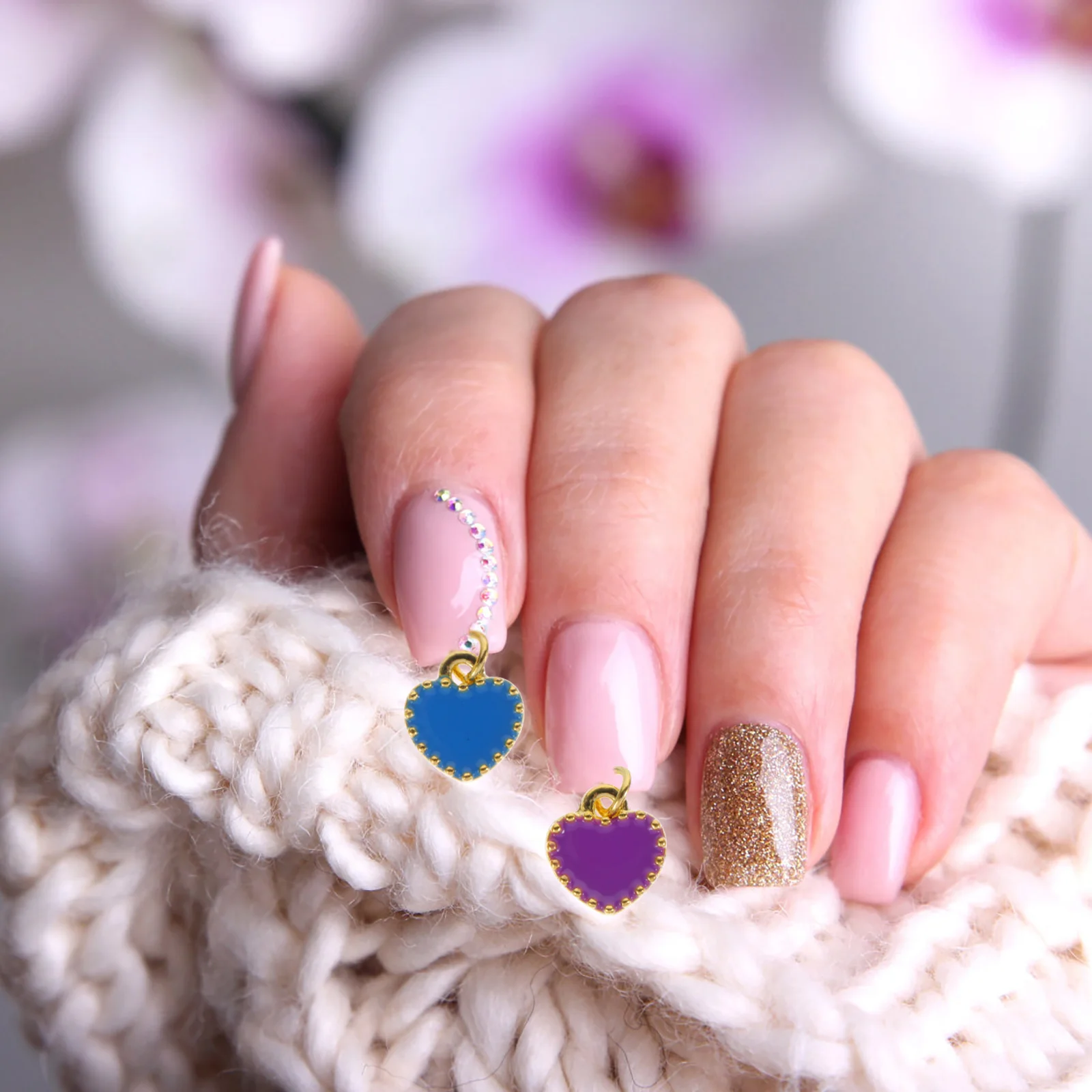

Alloy Pendants for Nail Art DIY Decor Lovely Gems Unique Charm Accessory Creative Fashion Manicure Small Set Supply