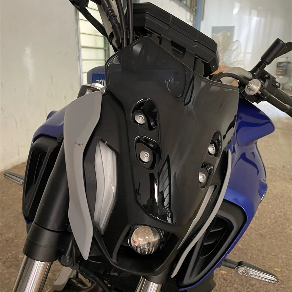 2024 mt07 acessórios de moto pára-brisa dianteiro à prova de vento defletor de tela de vento de ar para yamaha MT-07 mt 07 2021-2023