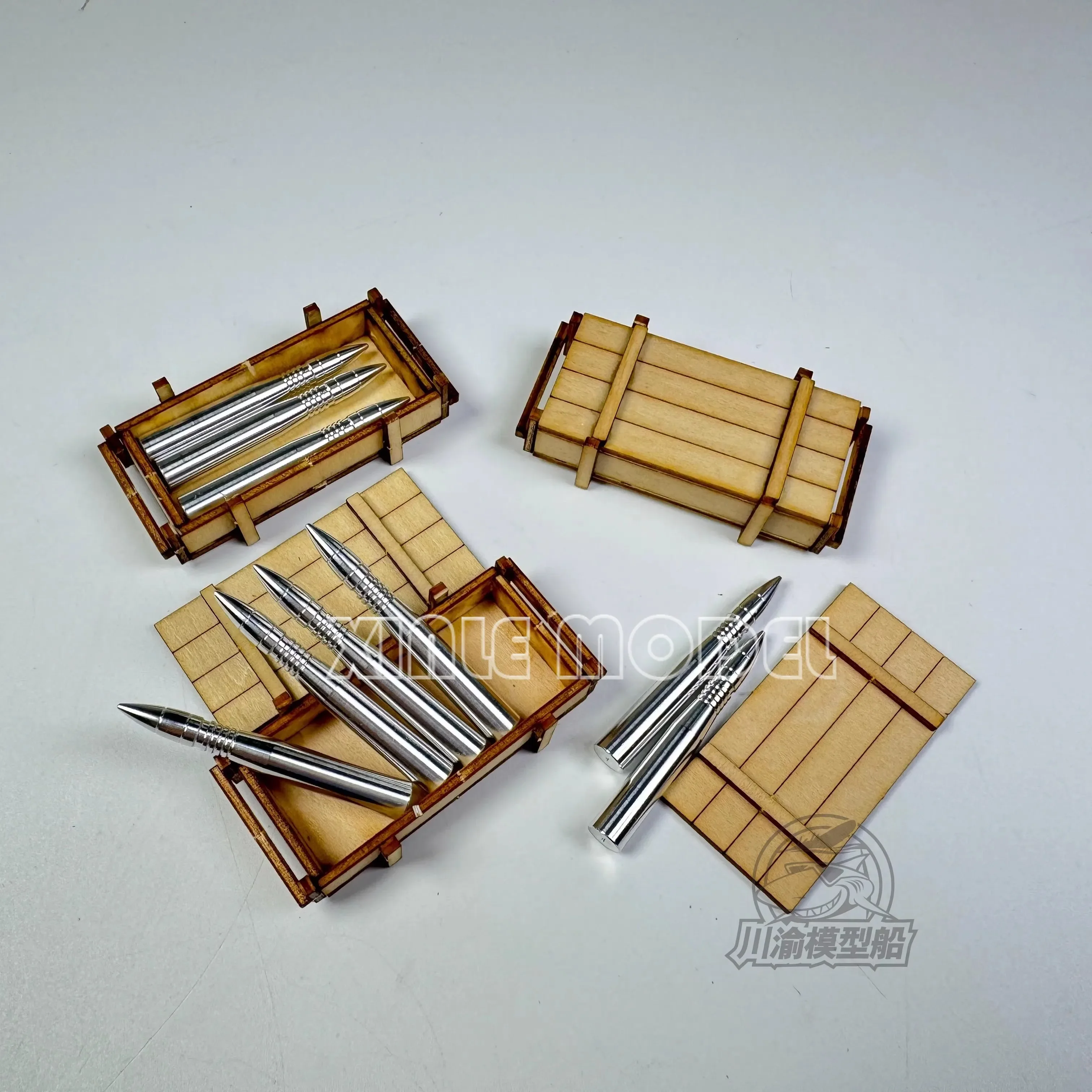 

Chuanyu CYT297 1/16 tank 88mm metal shell X9 + ammunition box X3, suitable ，for Trumpeter, DIY