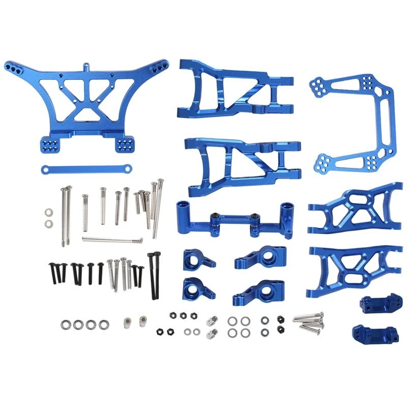 Superr-Upgrade Aluminum Alloy Chassis C Seat Rear Stub Axle Parts Kit For 1/10 Traxxas 2WD Slash Rustler Stampede Parts,1