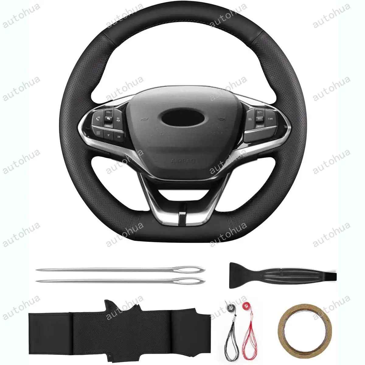 

Steering Wheel Cover,Fit for Ford 2022 Focus ST Edition/Focus ST/Fiesta ST/Fiesta//2021 Puma ST//2020 Focus ST Wagon/Focus ST