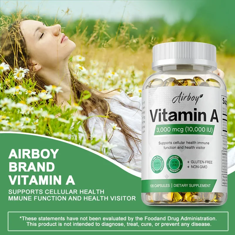 Vitamin A - Immune System & Reproductive Function, Supports Healthy Skin & Eyes, Antioxidant Activity