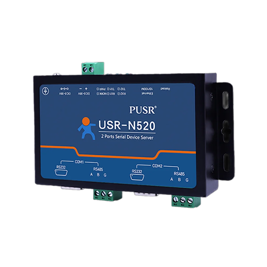 USR-N520-H7เซิร์ฟเวอร์อนุกรม RS232/RS485/RS422ไปยัง Ethernet tcp/ip Converter 10/100Mbps รองรับ Serial Port dhcp/modbus GATEWAY สองพอร์ต