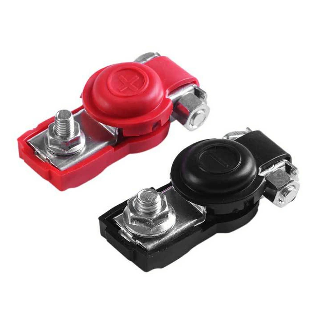 2 pces carro auto liberação rápida bateria terminal conector grampos de cobre grampos de caminhão caravana de cobre para carro