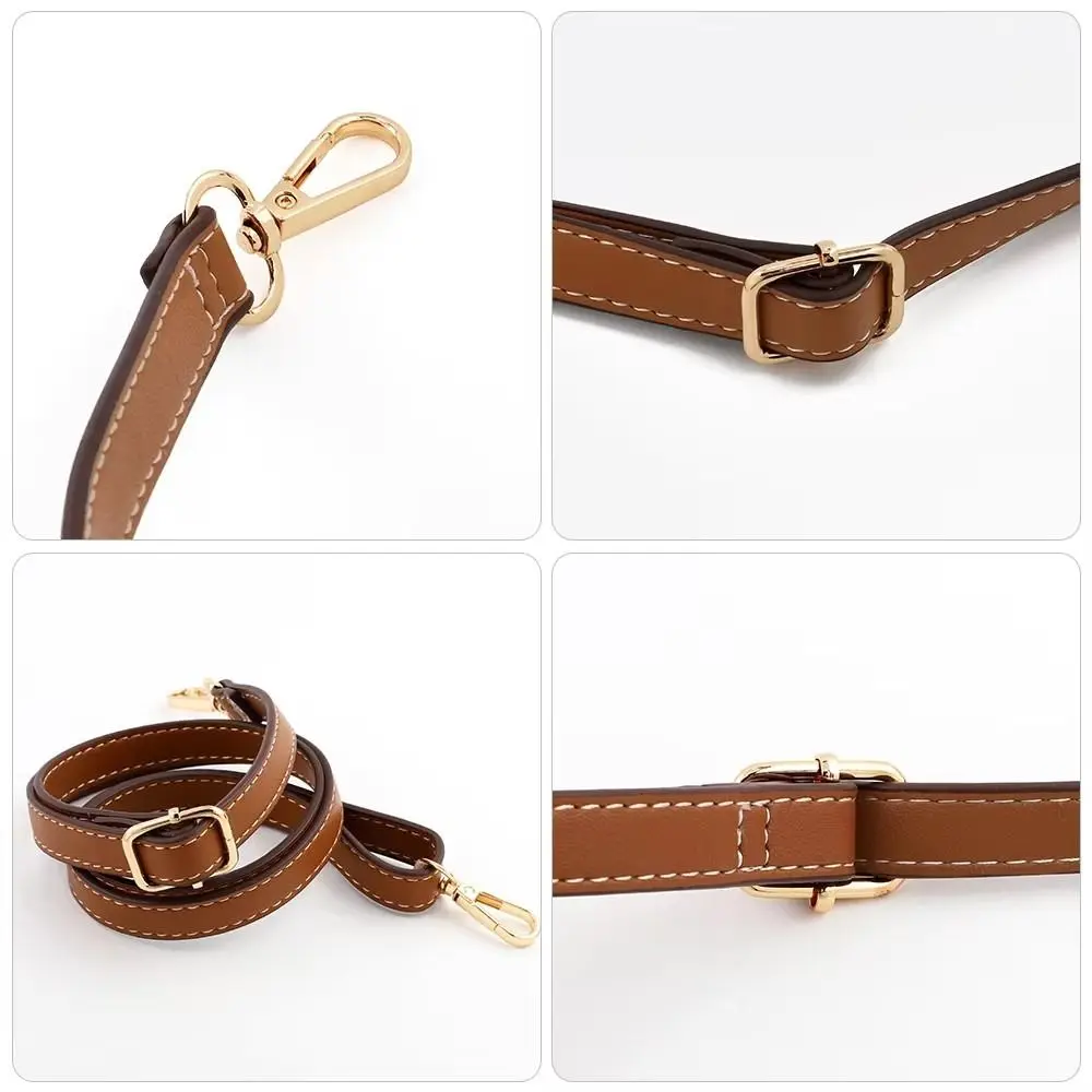 Alças de bolsa de ombro de couro pu portátil, corda de substituição artesanal, alças com cordão, bolsa de balde, acessórios de bolsa