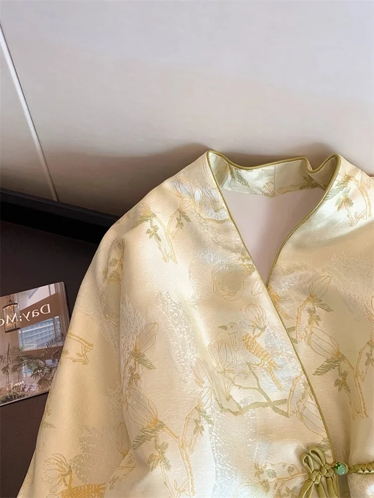 Chaqueta Corta Bordada de Estilo Chino Nuevo para Hombre y Mujer, Primavera-Otoño, de Alta Gama, Vintage, con Bloques de Colo...