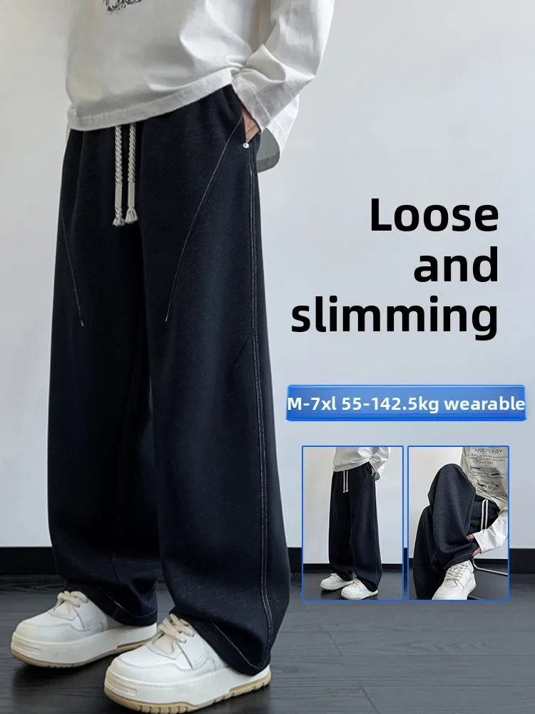 

MoChao American Sle plus Size Casual Pants Men's Spring Autumn New Loose Straight Leg Long Pants Comfortable plus Size