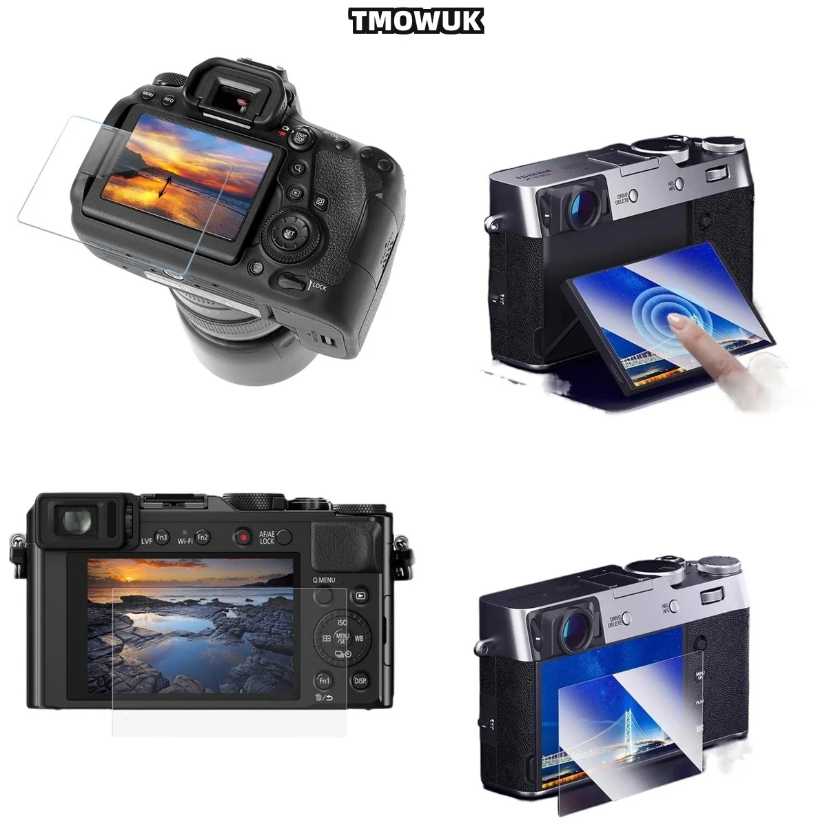 For Fujifilm XT-5 XT-4 R50 R8 XS10 X-100V Pro3, High Definition Screen Protector, Bubble-Free Application.