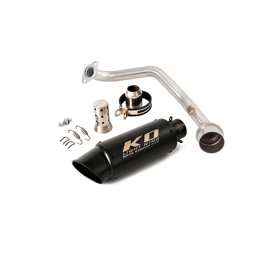 For GY6-125/150 All Years Motorcycle Full Exhaust Escape Syste Front Link Pipe Muffler With DB Killer Stainless Steel