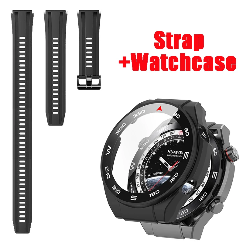 

Silicone Strap for HUAWEI WATCH Ultimate Bracelet Replacement Wristband Watchcase For Huawei Ultimate Watchband Official Same