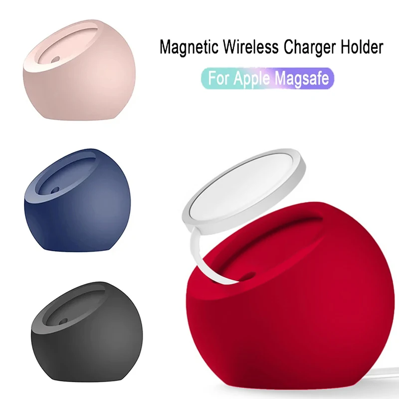 Desk Ball Shape Magnetic Silicone Charging Desk Holder Stand for Magsafe IPhone 16 Pro Macsafe Charger Dock Station Accessories