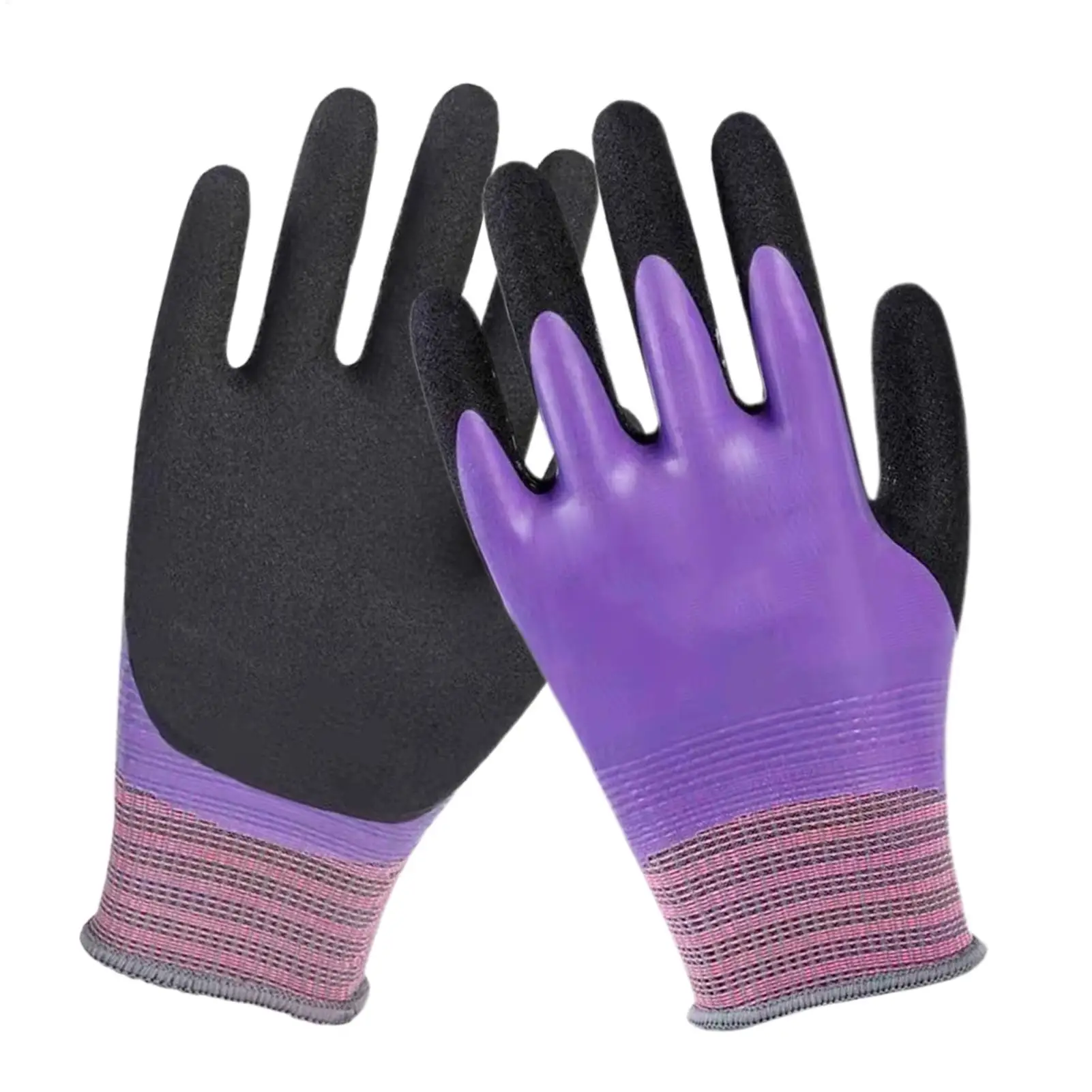 Waterproof Latex Safety Gloves on-Slip Elastic Work Mitts Unisex for Work Cleaning Kitchen Cooking Gardening Oven Seafood