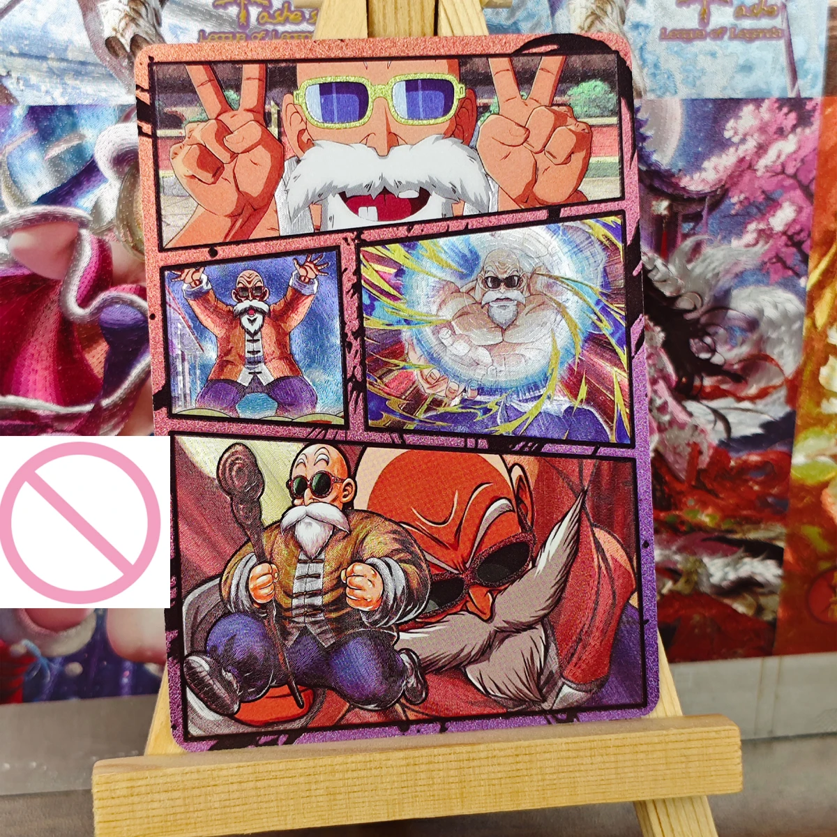 Diy Self Made Cartoon Dragon Ball Master Roshi Collection Card Coarse Flash Piccolo Anime Cards Gift Toys