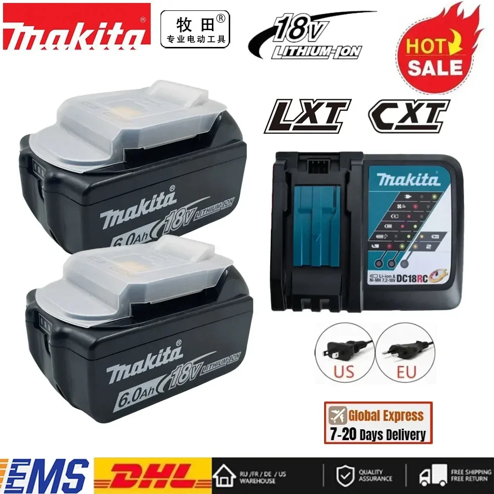 New Genuine Makita 6Ah/5Ahfor Makita 18V Battery BL1830B BL1850B BL1850 BL1840 BL1860 BL1815 Makita Replacement Lithium Battery