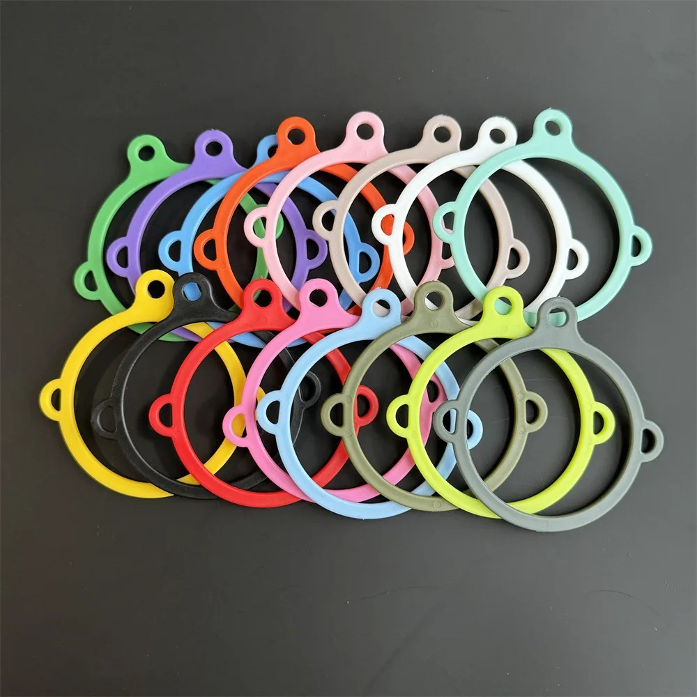 3-HOLE Water Bottle Plastic Ring DIY Decor Fits Wide Mouth 12-64oz Cup Ring Aquaflask Accessories Travel Carrying