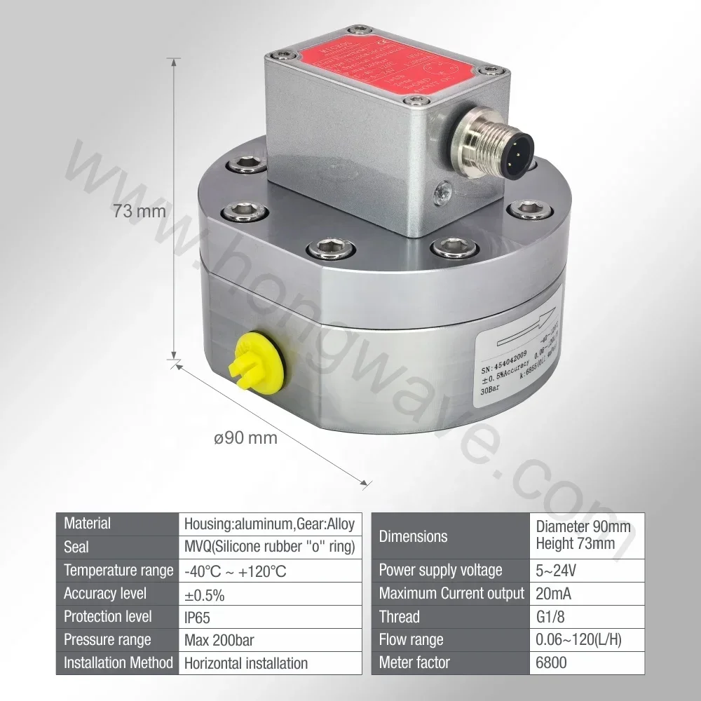 2026/Micros Injector Flowmeter Parameters Flow Sensor For Common Rail Test Bench Flowmeter Gear Oil Flow Meter