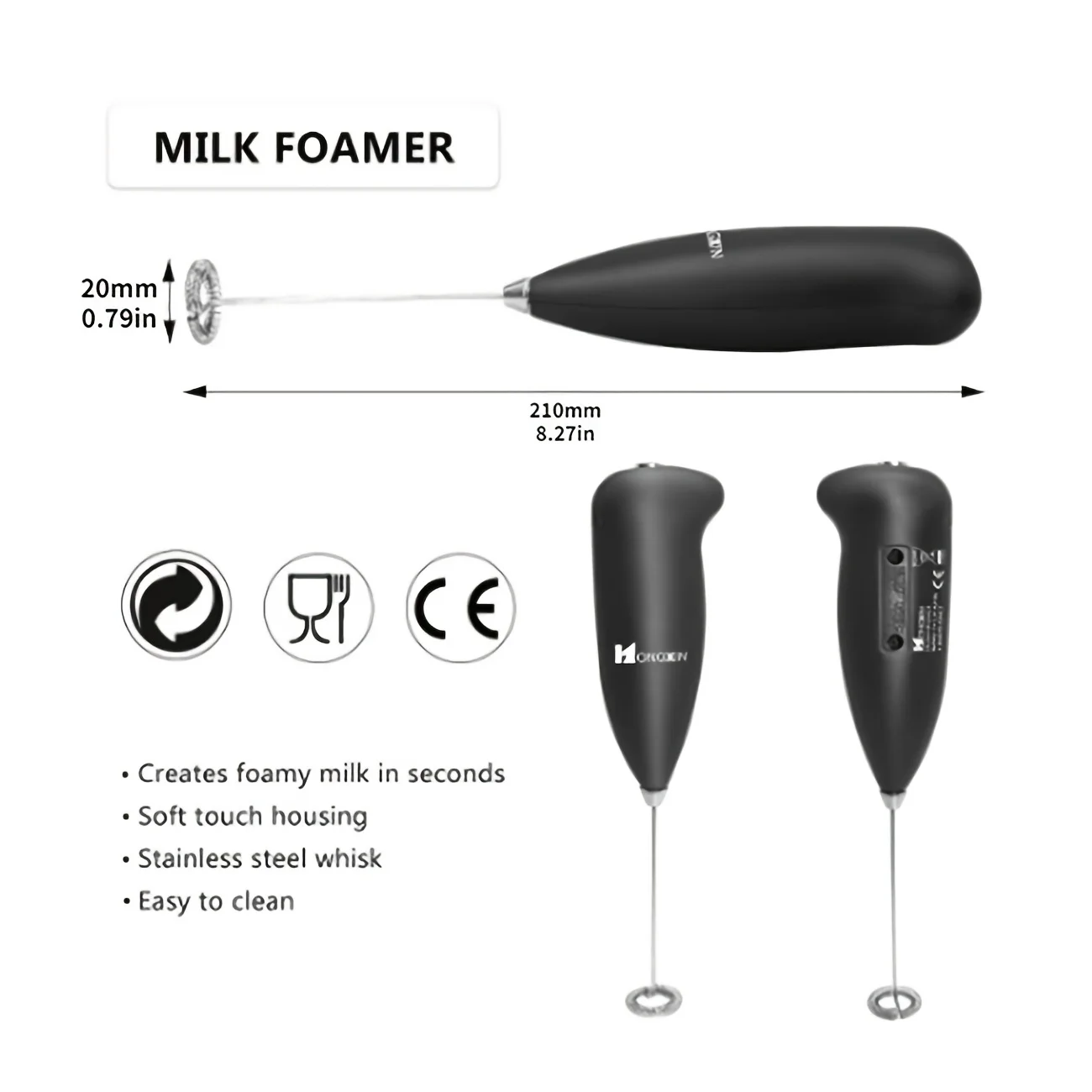 Milk Froth Handheld Whisk Coffee Coffee Blender Egg Chocolate/cappuccino Milkshake Mini Portable Blender Kitchen Blender Tool