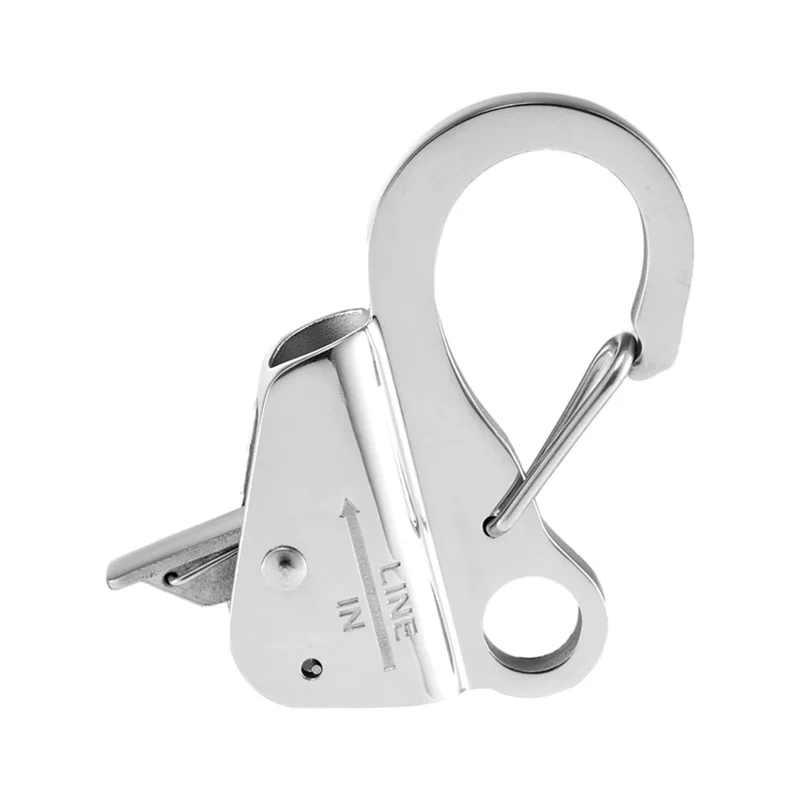 

Stainless Steel Marine Yacht Boats Bumper Clip Quick Release Spring Adjustable Line Length Sliding Anchor Hooks