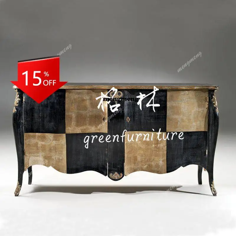 

B178 Italian light luxury dining side cabinet/neoclassical solid wood porch cabinet/design living room locker