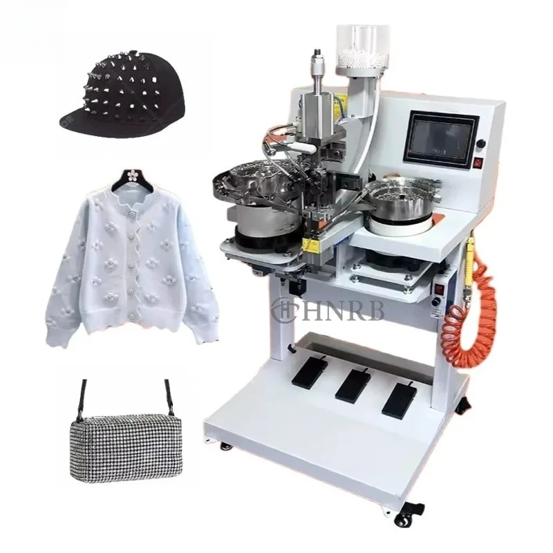 Automatic Double Head Pearl Fixing Machine / Pearl Setting Machine / Bead Embroidery Machine For Tool And Clothes