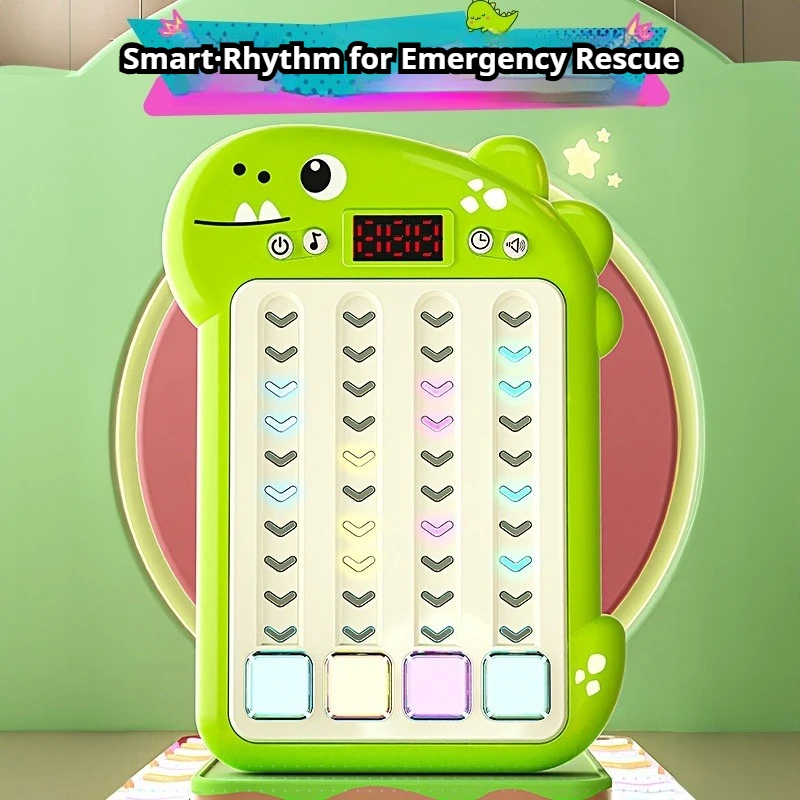 

Мультяшный динозавр, ритм-мастер, игровая консоль, танцевальная игровая машина для мозга, головоломка, релаксация, детские игрушки