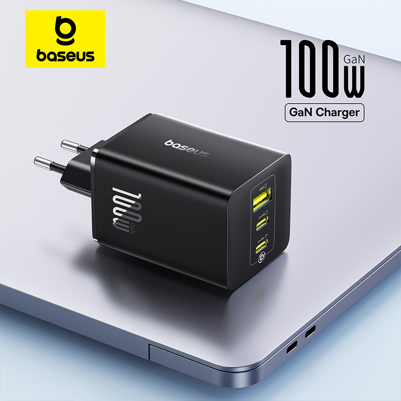  Baseus 100W Fast Charger GaN Charger For iPhone 17 16 Xiaomi Samsung Laptop Tablet USB C Charger QC PD Charger USB Phone Charger 