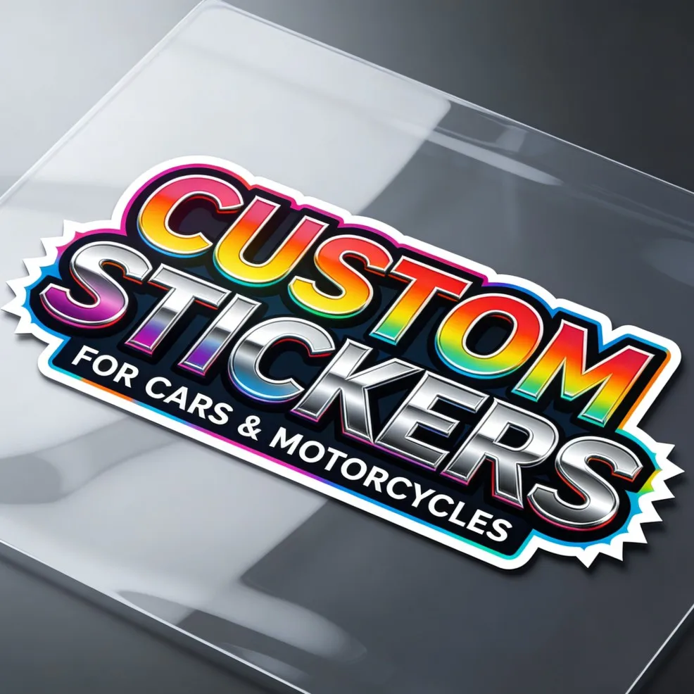 Custom Your Logo Text Car PVC Stickers Customized Anime Sticker Ink Print Colorful Logo Decals Personalised Decorative