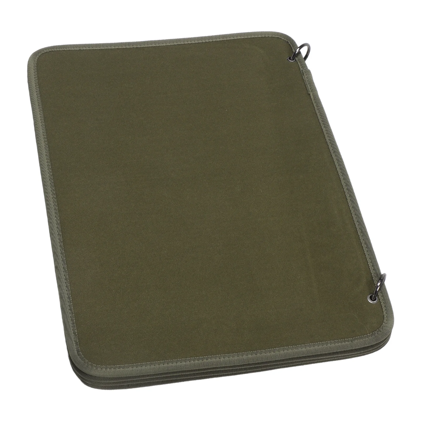 パッチディスプレイボード バインディングリング バッジブック 16.5x12.6インチ オリーブグリーン コンパクトパッチオーガナイザー バッジ収納ブック