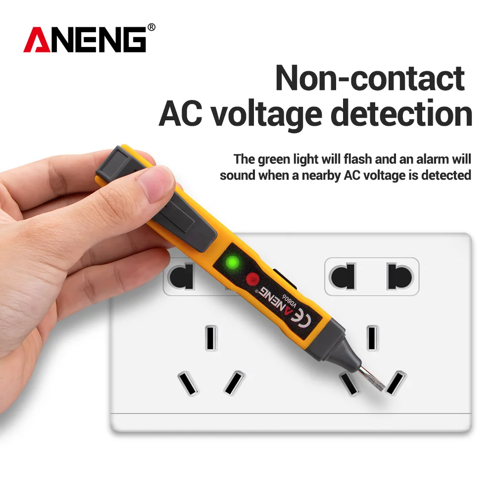 

ANENG VD806 Voltage Tester Pen AC Voltage Detector Non Contact Current Electrical Circuit Tester Led Pencils test Tools