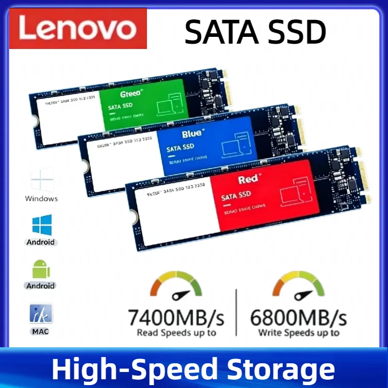 

Lenovo 2026 M.2 SSD High Speed Hard Drive Plug and Play Design Easy Installation for Laptop Internal Storage Replacement