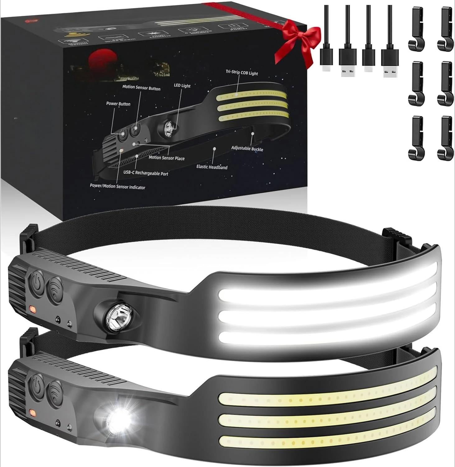 

COB светодиодный налобный фонарь, индукционный налобный фонарь, встроенная батарея, USB перезаряжаемый налобный фонарик, уличный датчик для кемпинга, рыбалки, фара